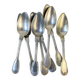 Set of 8 vintage silver plated soup spoons