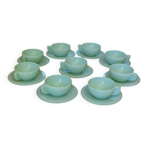 Lot de 9 tasses et soucoupes