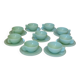 Lot de 9 tasses et soucoupes en opaline