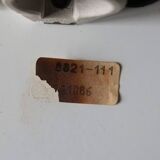 Set of 2 Hillebrand Art Deco shell opal glass wall lamps, 1960