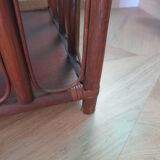 Retro-Side table-vinyl furniture-wood, rattan and bamboo-80s