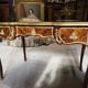 Louis XV style flat desk with marquetry from the Napoleonic III period.