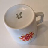 Ensemble à café 4 tasses et soucoupes, porcelaine vintage 1970
