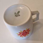 Coffee set 4 cups and saucers, vintage porcelain 1970