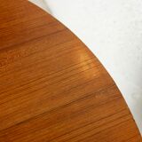 Scandinavian style teak table with butterfly extension