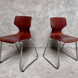 pair of vintage Flötotto chairs in pagwood 1970