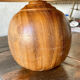 Carved solid wood lamp, vintage Art Deco 1930