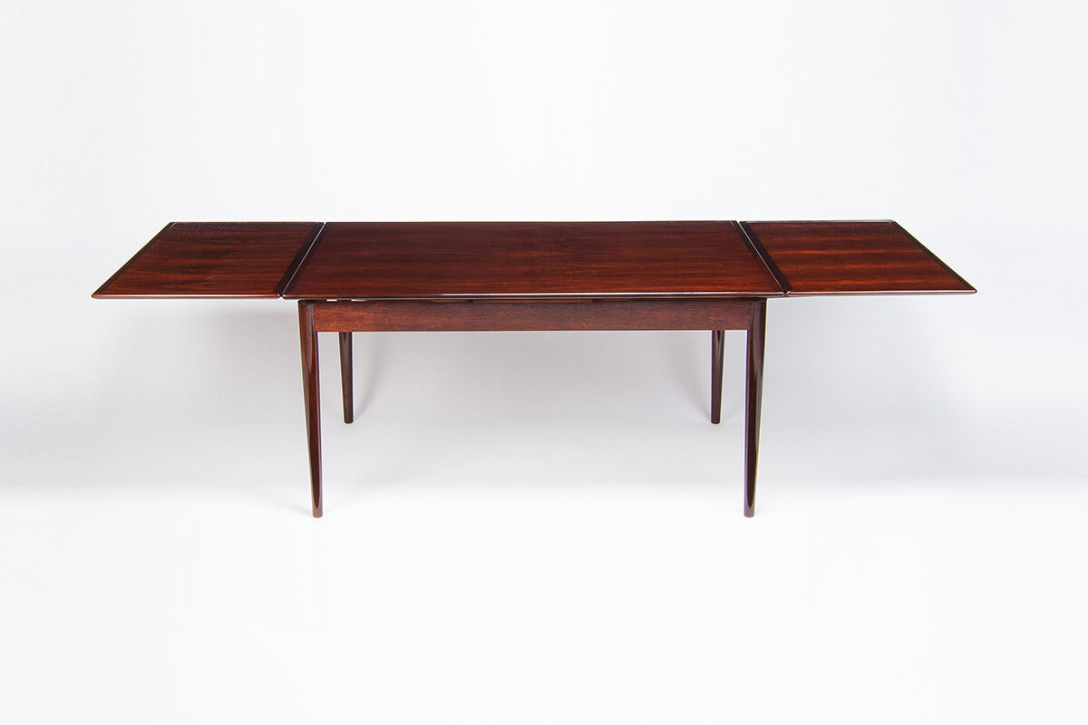 Mid century dining table in rosewood by a danish cabinetmaker, 1950’s