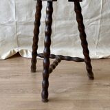 Turned wooden tripod stool 1950