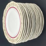 Limoges plates with gilding and burgundy rim – 1024DA3