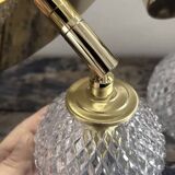 Pair of chiseled globe wall lights
