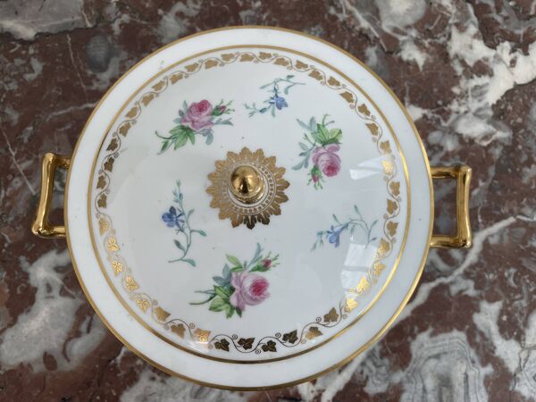 Antique, drageoir, porcelaine de Sèvres, Manufacture Royale, XIXème, époque Louis-Philippe