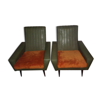 Paire de fauteuils vintage