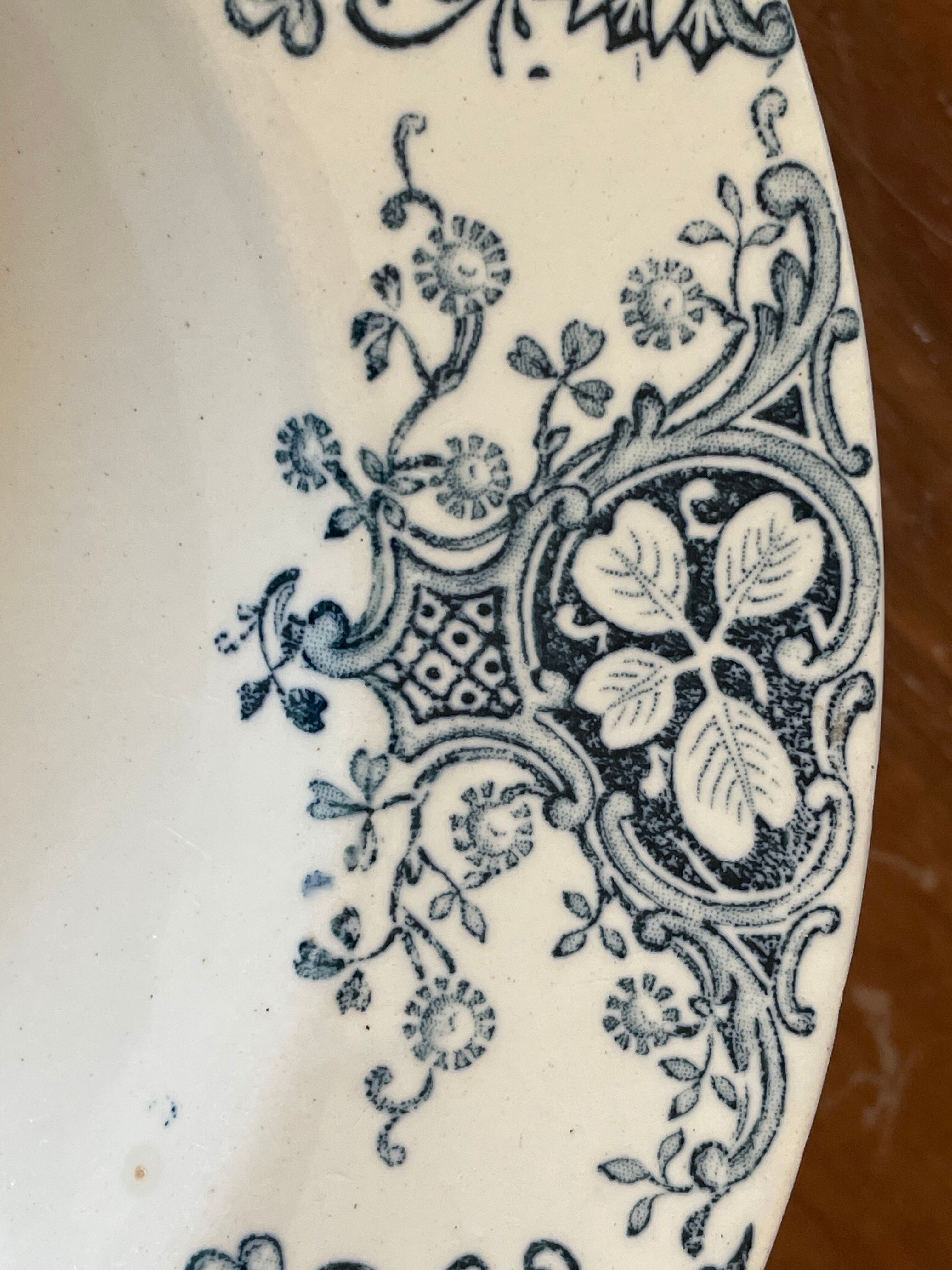 Six old K&G Lunéville hollow plates