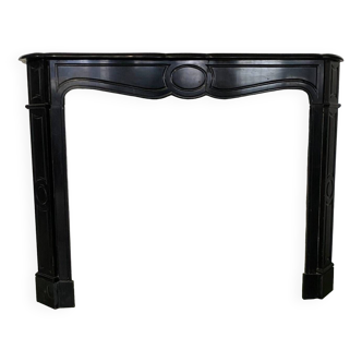 Louis XV style fireplace Model Pompadour Black marble 20th century