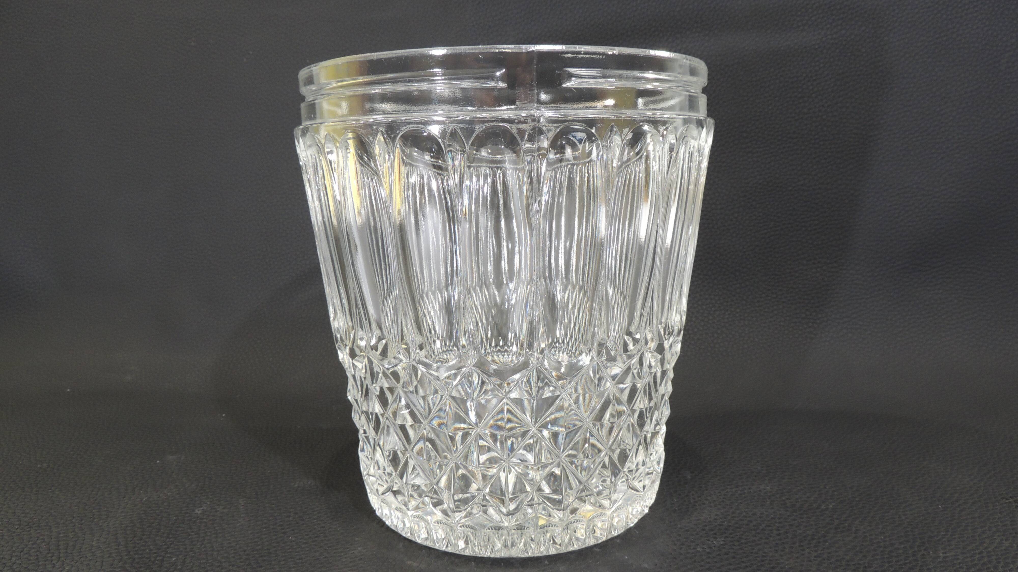 Vase / Bucket with champagne molded glass / vintage