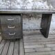 Strafor desk in brushed metal