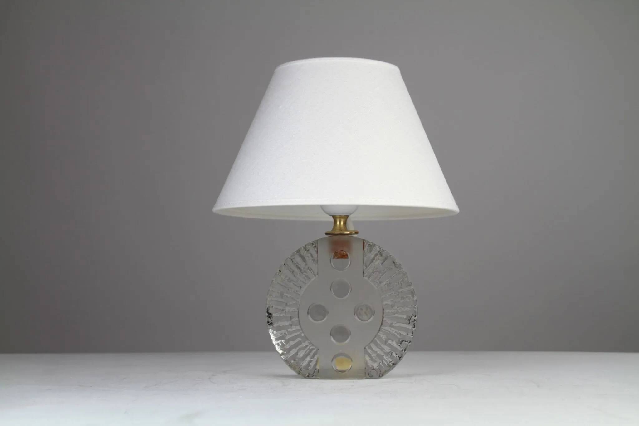 Glass Table Lamp by Nybro Glasbruk – Sweden, 1960s/1970s