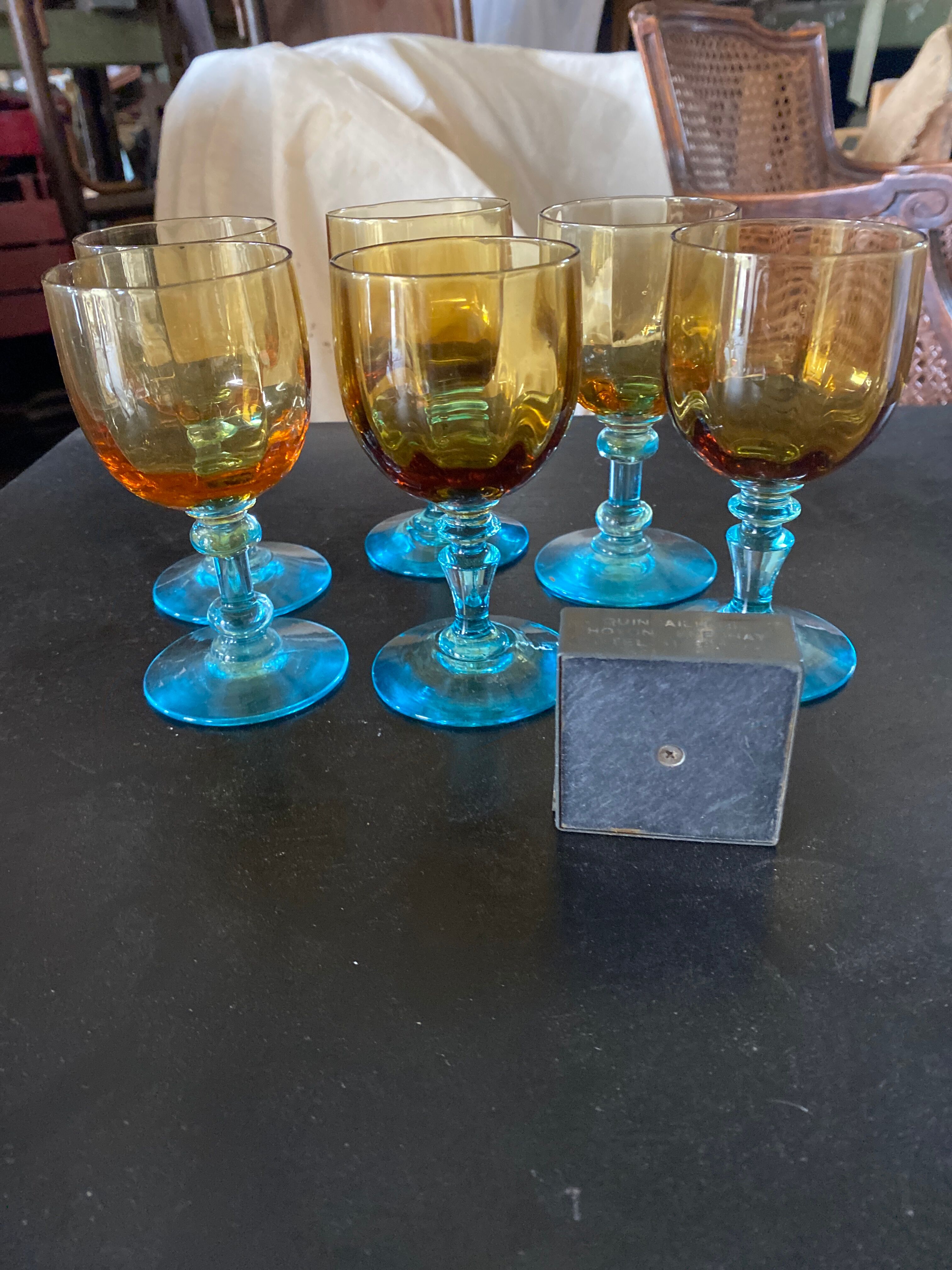 6 port glasses in Portieux crystal