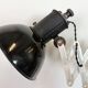 Industrial Black Enamel Scissor Wall Lamp, 1950s