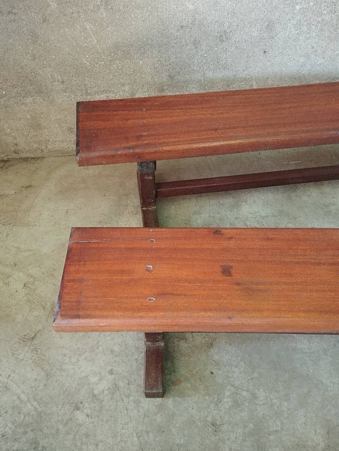 Farmhouse table and 2 benches set