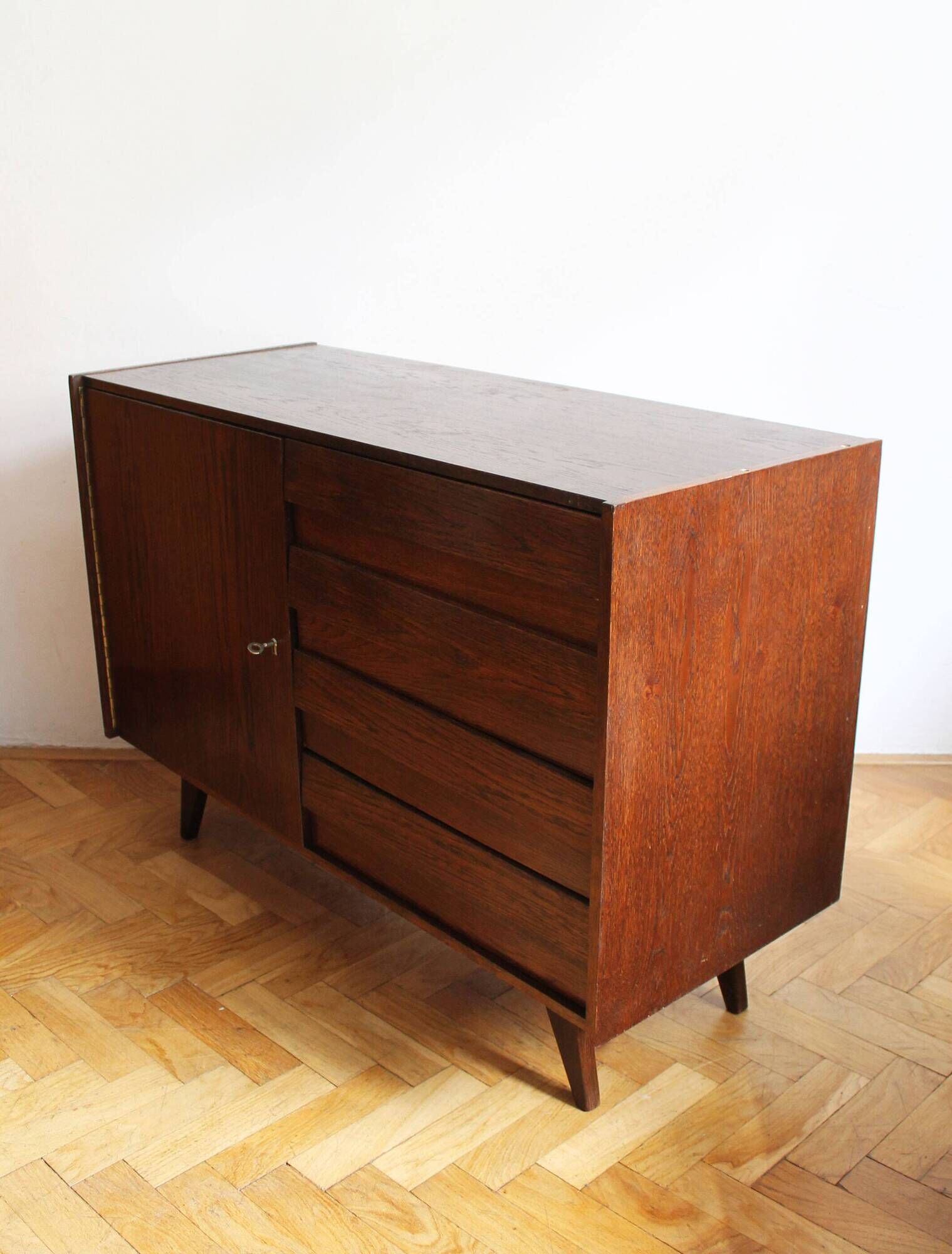 Vintage buffet U-458 by Jiří Jiroutek, Interior Prague, Czechoslovakia, 1972