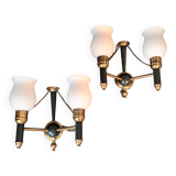 Pair of two-light sconces from Maison Lunel 1960.