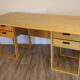 Vintage architect's desk in light wood circa 1970