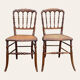 Set of 2 Chaviari Napoleon III cane chairs