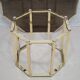 Brass  Italian coffee table by Romeo Rega, 1970s