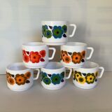 6 lotus mug cups
