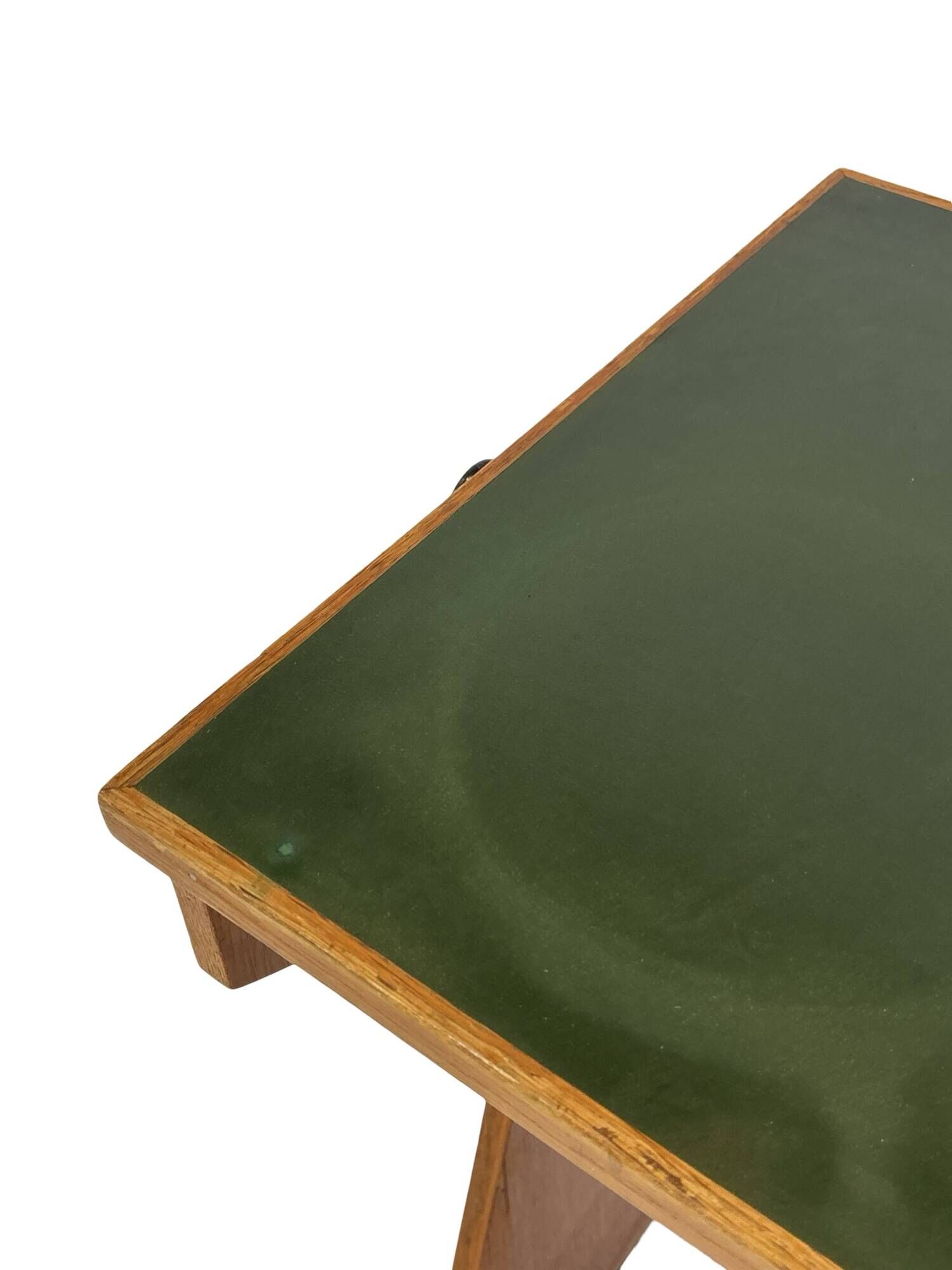 Art Deco desk, minimalist design in oak, unique 40s design, Netherlands.