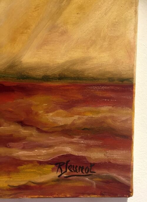 Canvas bouquet of tulips R.Jeunot