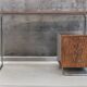 Bureau en noyer style Bauhaus Tchèque 1930s