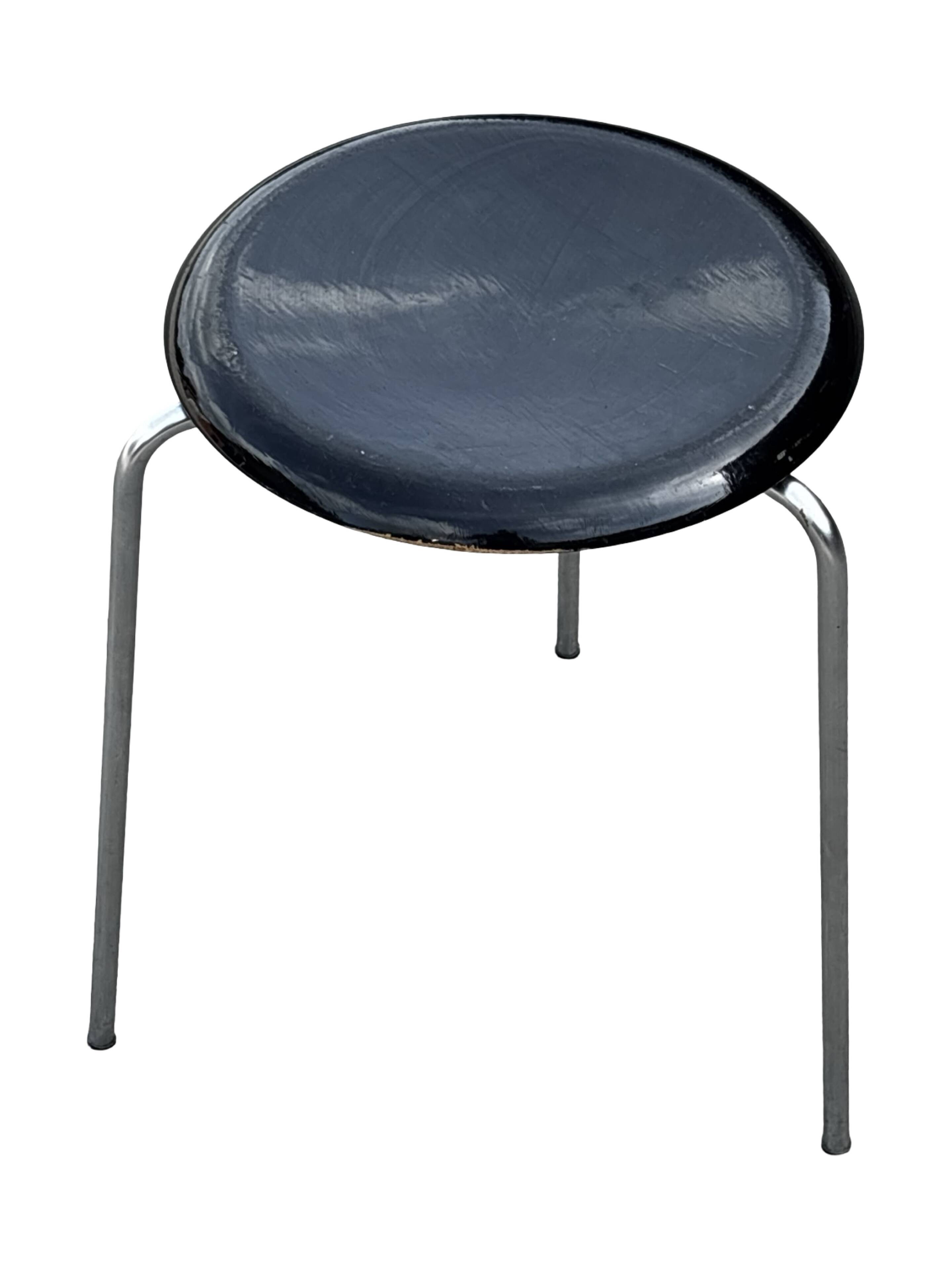Vintage Fritz Hansen Dot Stool Arne Jacobsen Danish Design