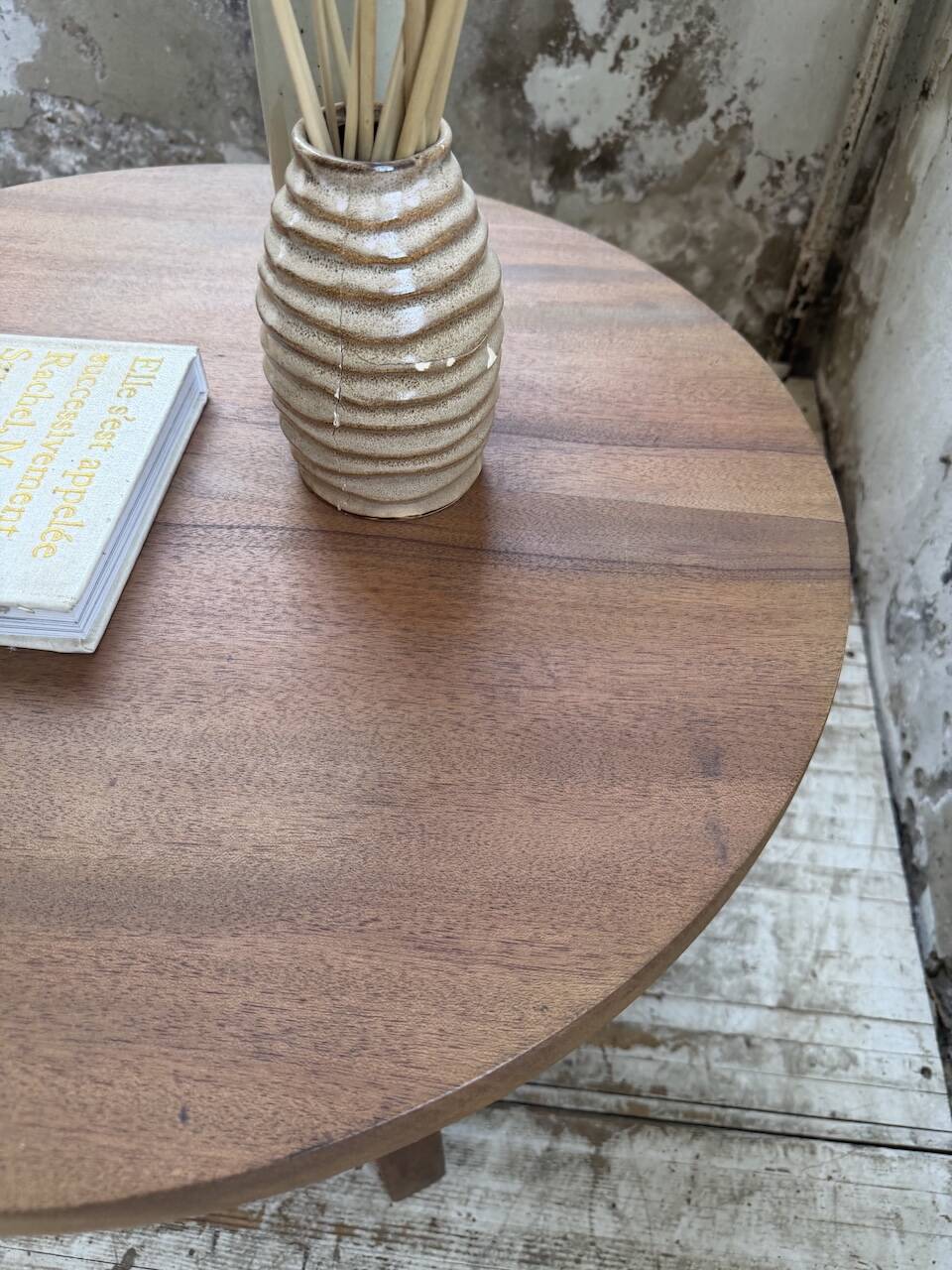 Constructivist gueridon 1950 mahogany