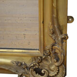 Miroir mural en bois doré du 19ème siècle