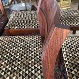Series of six teak chairs
