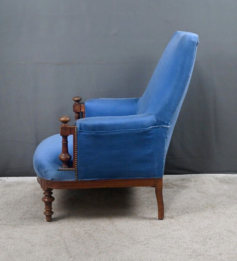 Fauteuil bergère en noyer – début XXe