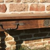 Ash console and false drawer