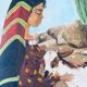 Orientalist painting on cardboard