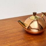 Metal and teak teapot from the mid-century, 1960s.