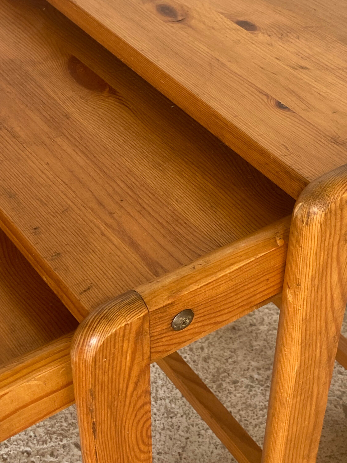70s nesting tables in pine