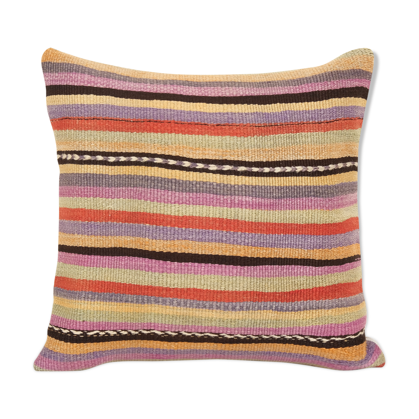 Striped pillow cover