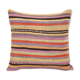 Striped pillow cover