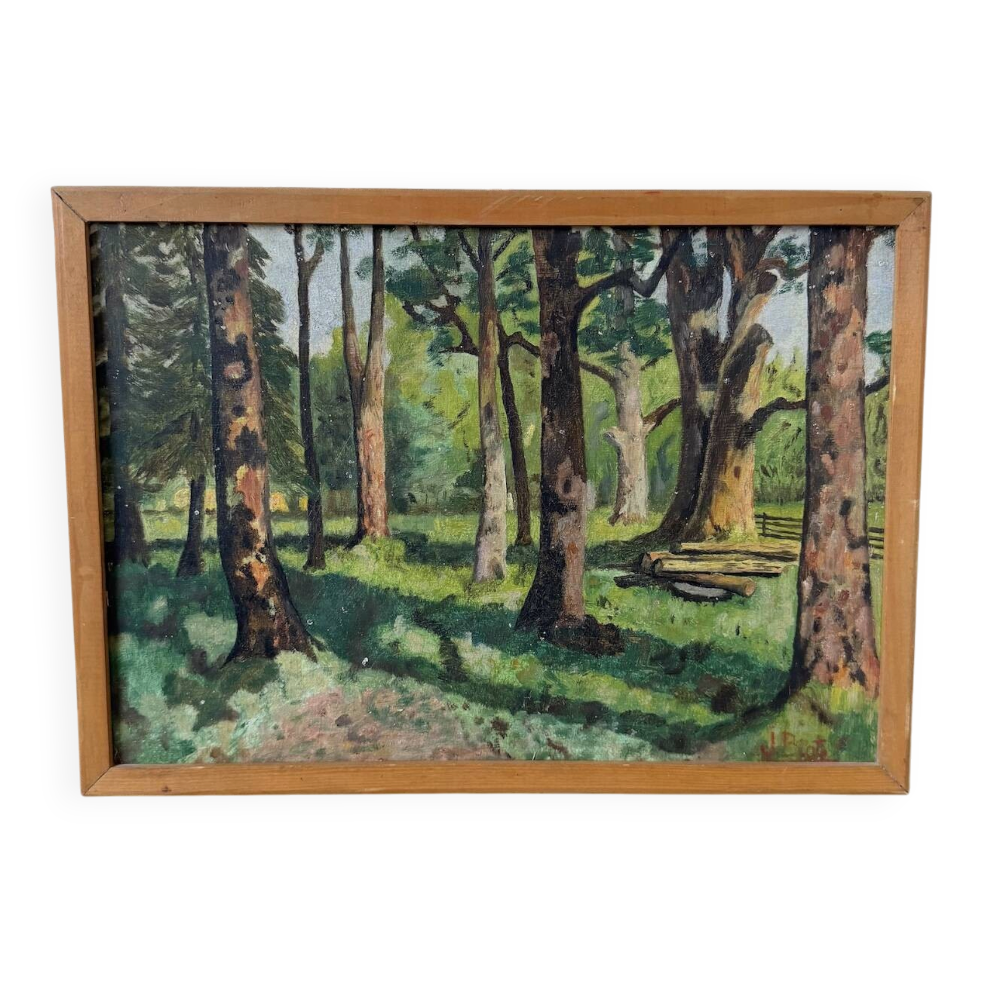 Small oil painting J. Biot