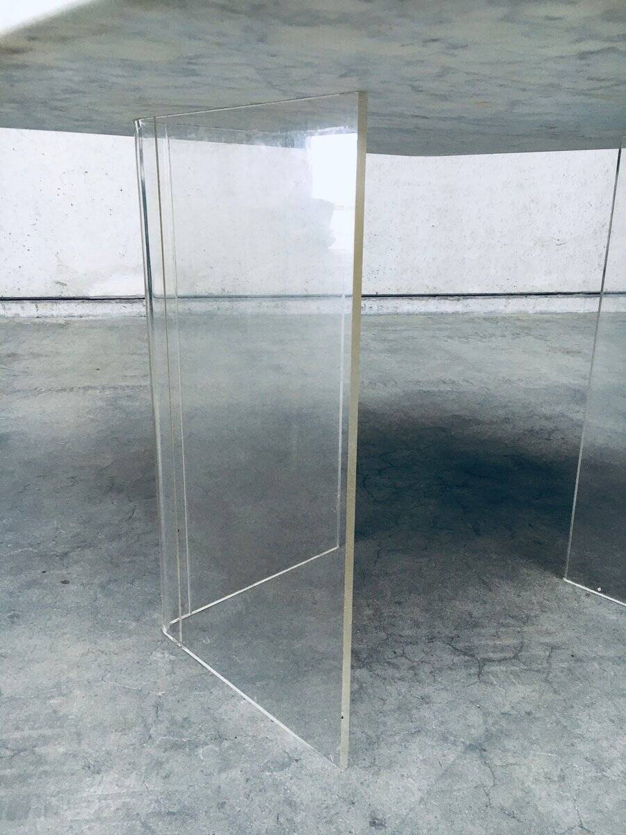Minimalist Marble Floating Dining Table, Italy, 1970s