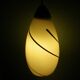 Corep pendant lamp, white opaline with spiral decoration - 70s
