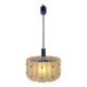 Vintage 1970s pendant lamp – glass/chrome