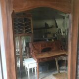 Walnut beveled mirror